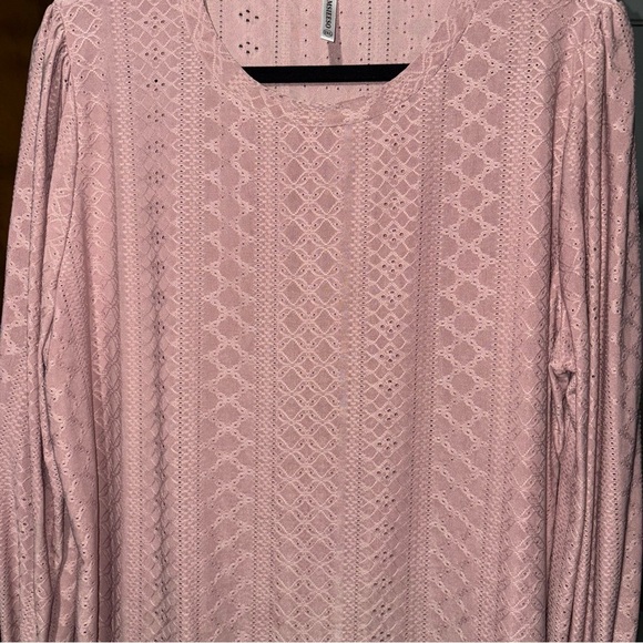 Pink Relaxed Smocked Blouse - Picture 4 of 5